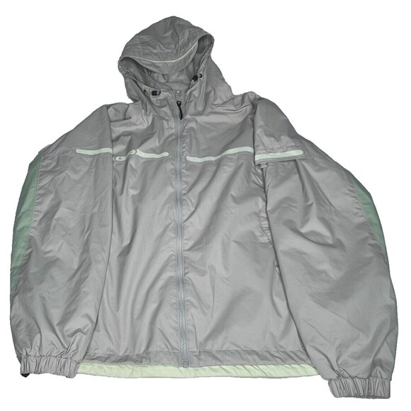 Columbia Womens Rain Coat W/Adjustable Hood Size XL Short Beige/Green - Picture 4 of 14